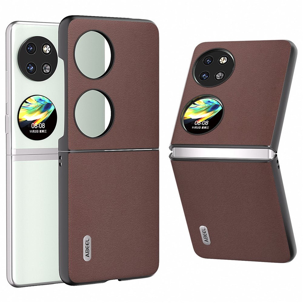 ABEEL For Huawei Pocket 2 Back Case Genuine Cow Leather Nappa Texture Cover