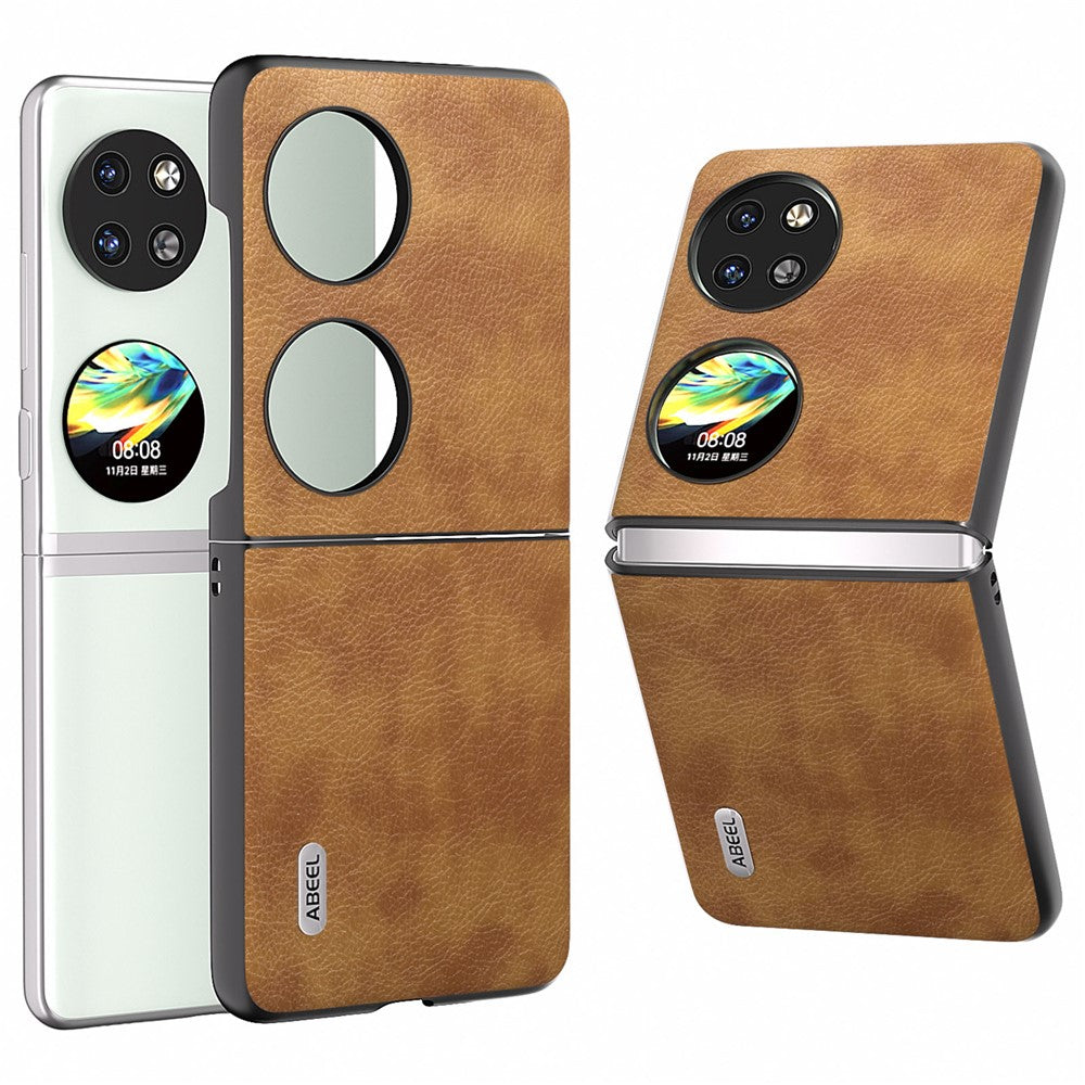 ABEEL For Huawei Pocket 2 Vintage Case PU Läder Lychee Texture Cover