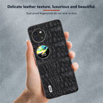 ABEEL For Huawei Pocket 2 Case Genuine Cow Leather+PC Canopy Texture Phone Cover