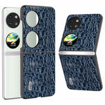 ABEEL For Huawei Pocket 2 Case Genuine Cow Leather+PC Canopy Texture Phone Cover