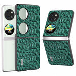 ABEEL For Huawei Pocket 2 Case Genuine Cow Leather+PC Canopy Texture Phone Cover