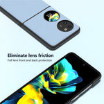 ABEEL For Huawei Pocket 2 Case Genuine Cow Leather+PC Waves Texture Phone Cover