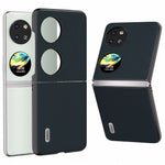 ABEEL For Huawei Pocket 2 Case Genuine Cow Leather+PC Waves Texture Phone Cover