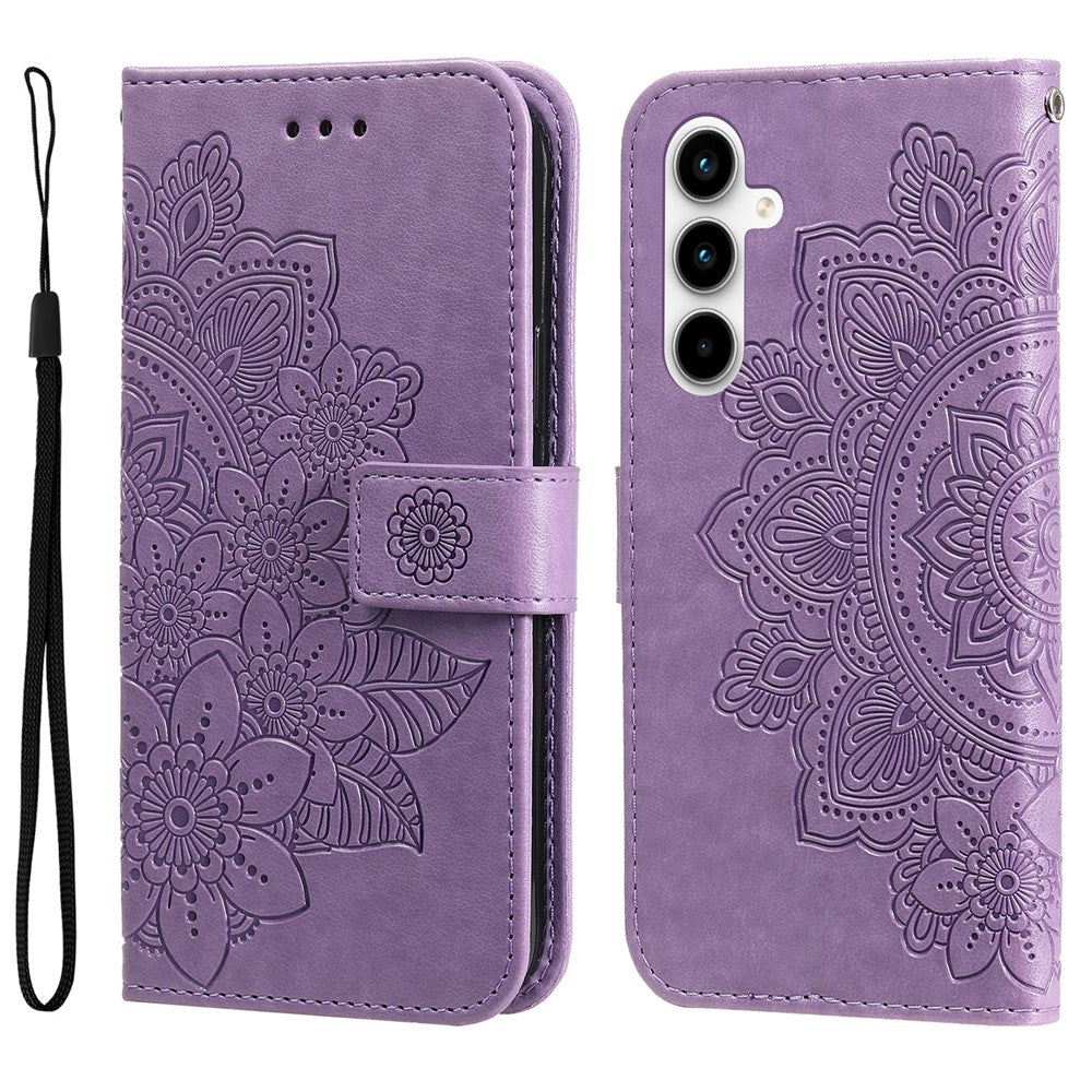 For Samsung Galaxy A35 5G Case Floral Pattern PU Leather Wallet Stand Phone Cover
