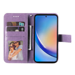 For Samsung Galaxy A35 5G Case Floral Pattern PU Leather Wallet Stand Phone Cover