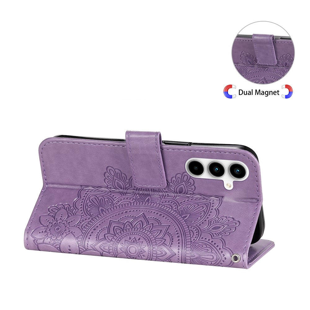 For Samsung Galaxy A35 5G Case Floral Pattern PU Leather Wallet Stand Phone Cover