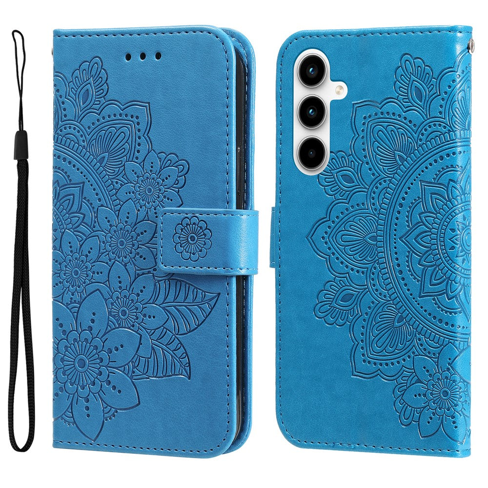 For Samsung Galaxy A35 5G Case Floral Pattern PU Leather Wallet Stand Phone Cover