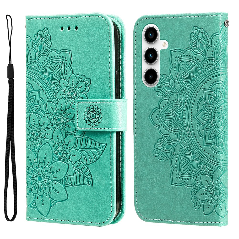 For Samsung Galaxy A35 5G Case Floral Pattern PU Leather Wallet Stand Phone Cover