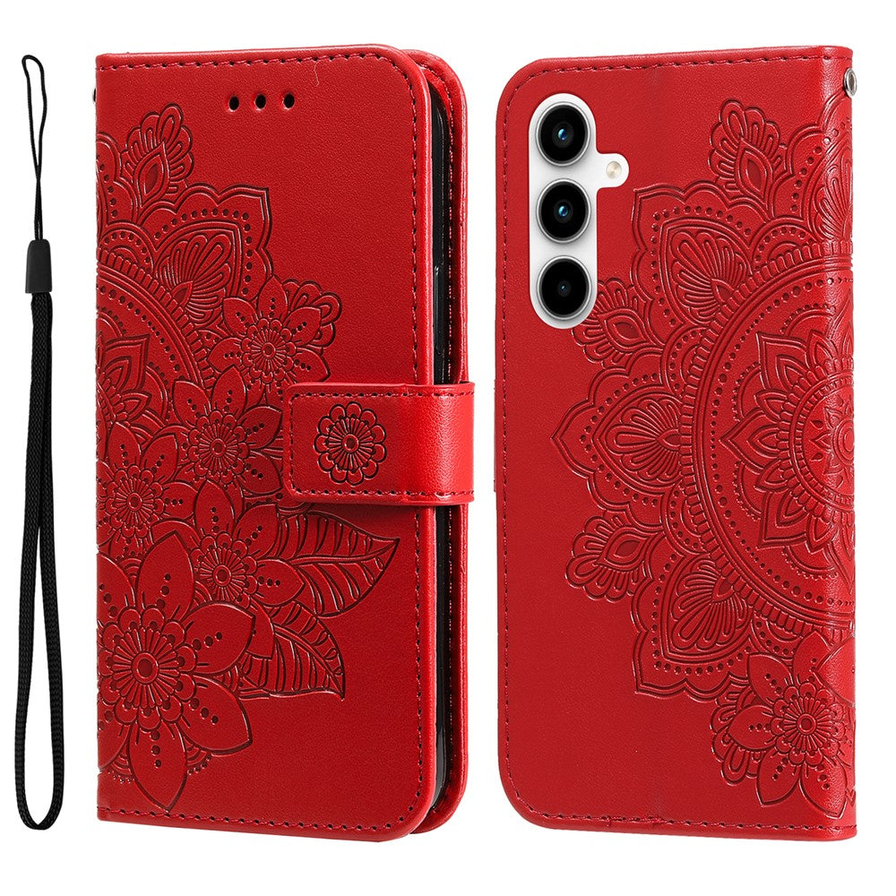 For Samsung Galaxy A35 5G Case Floral Pattern PU Leather Wallet Stand Phone Cover