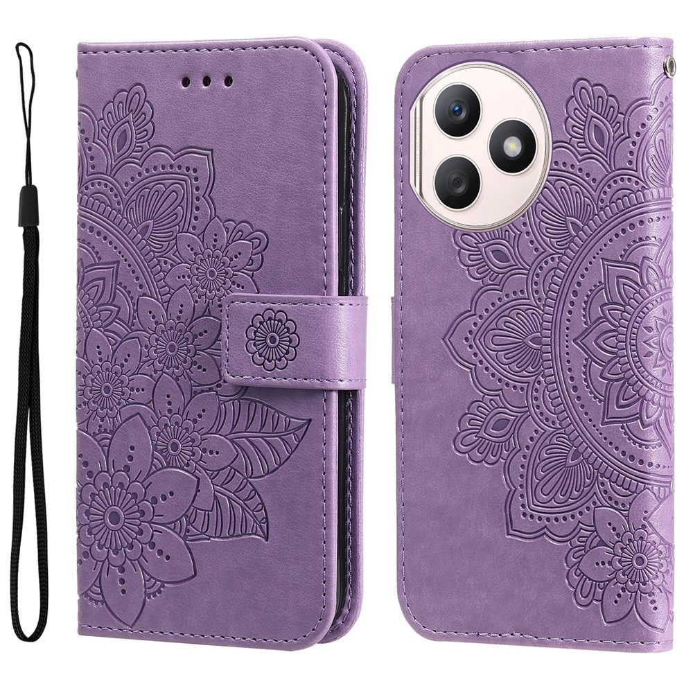 For Honor X50i+ 5G Case Floral Pattern PU Leather Wallet Stand Phone Cover