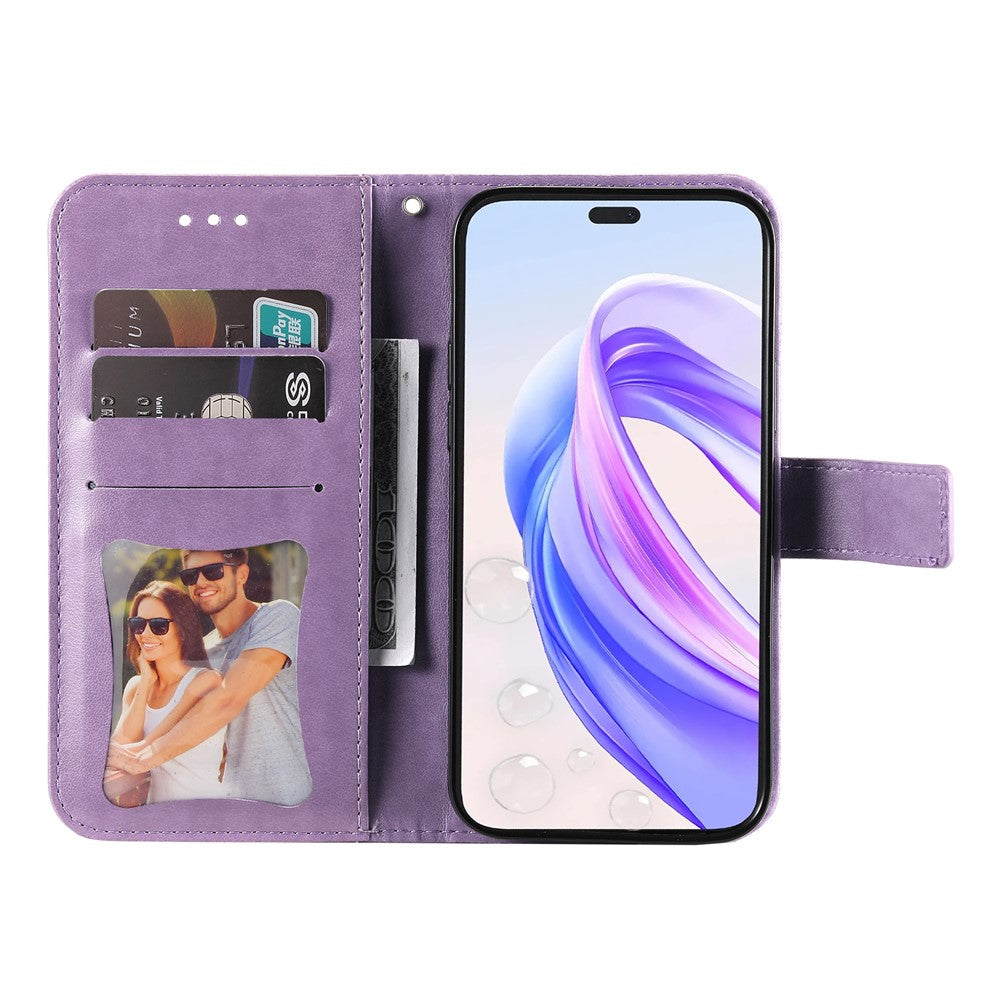 For Honor X50i+ 5G Case Floral Pattern PU Leather Wallet Stand Phone Cover