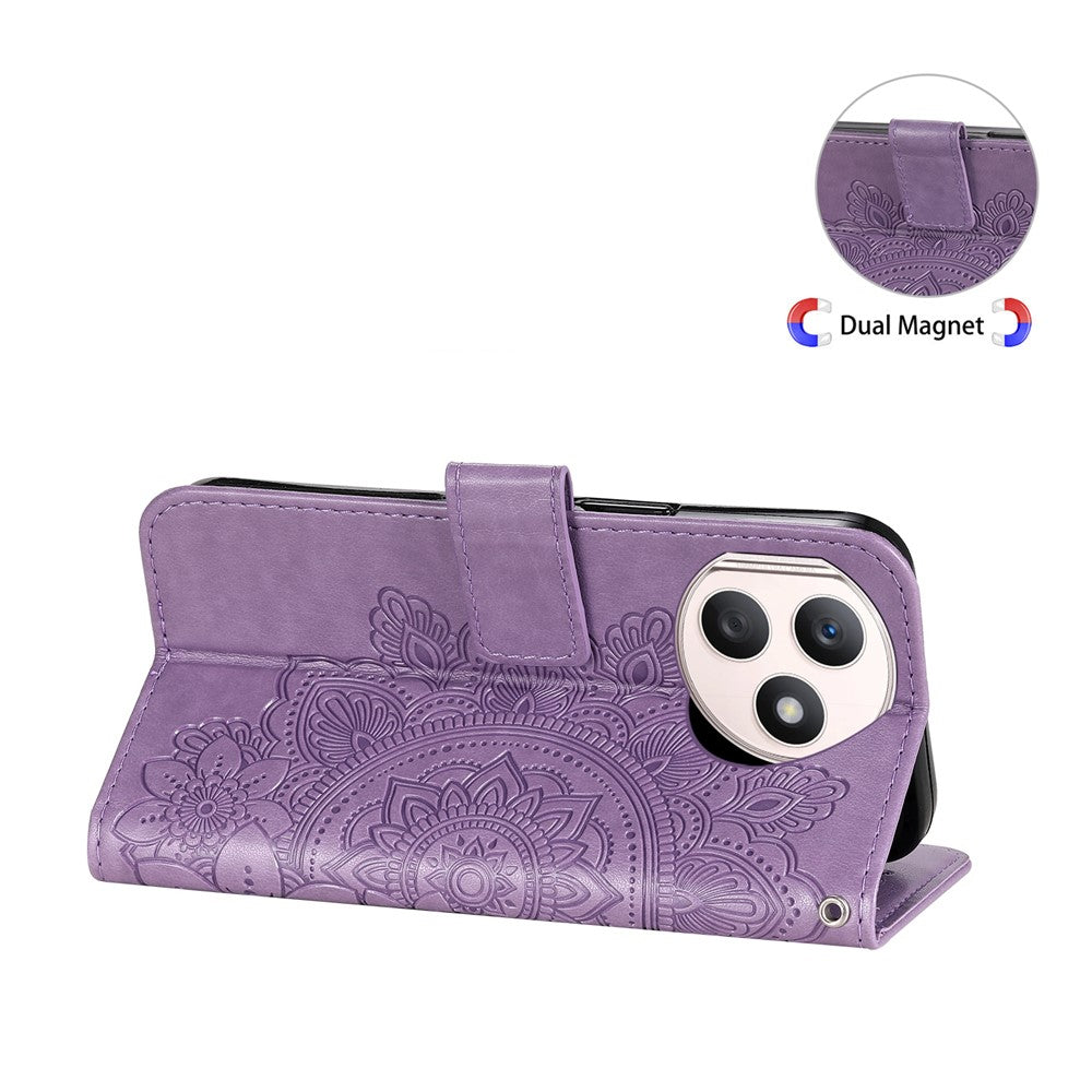 For Honor X50i+ 5G Case Floral Pattern PU Leather Wallet Stand Phone Cover