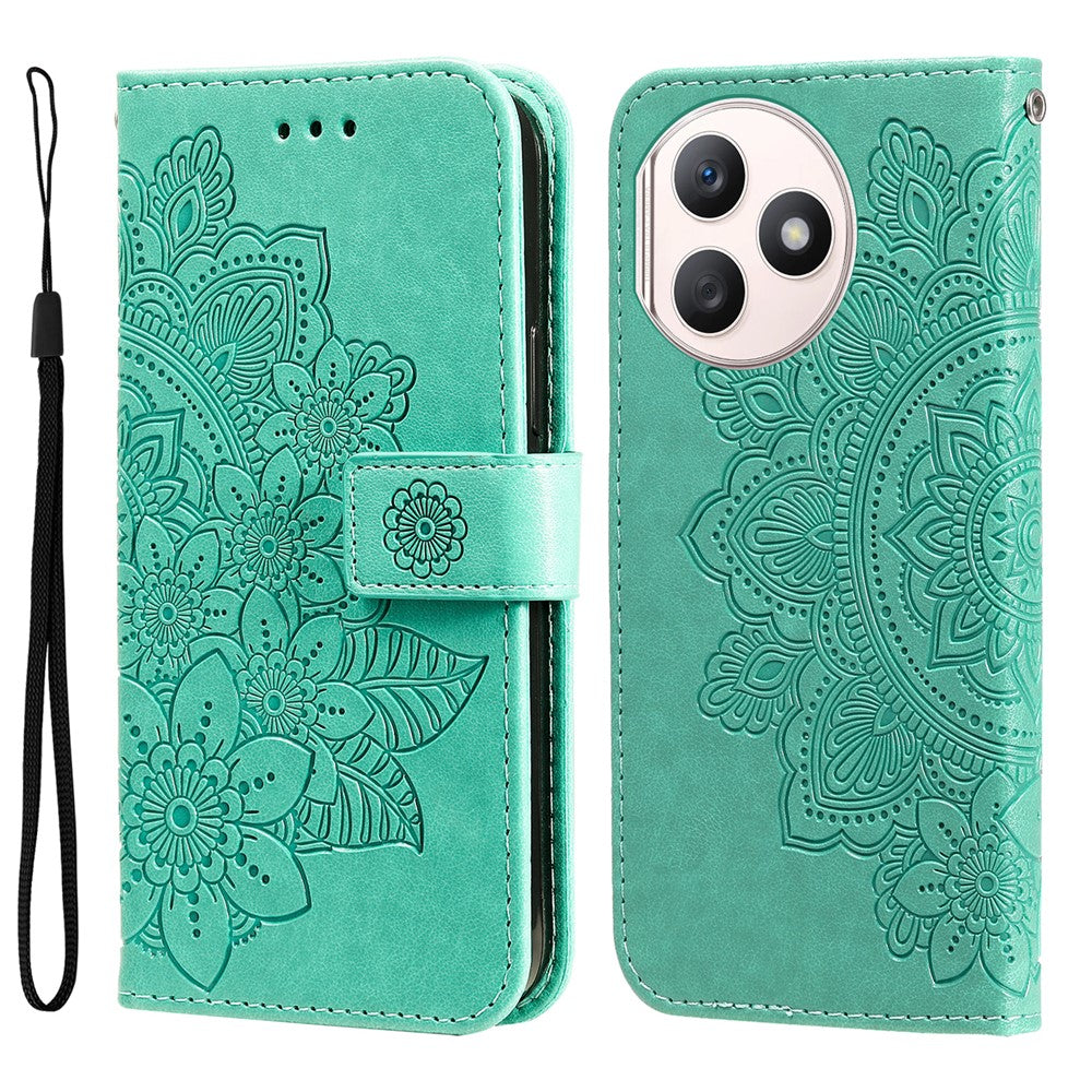 For Honor X50i+ 5G Case Floral Pattern PU Leather Wallet Stand Phone Cover
