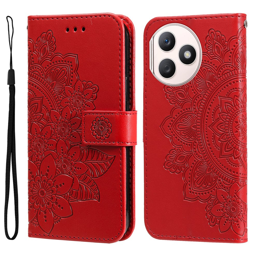 For Honor X50i+ 5G Case Floral Pattern PU Leather Wallet Stand Phone Cover