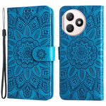 For Honor X50i+ 5G Case Imprinted Sunflower Wallet PU Leather Shell Phone Cover