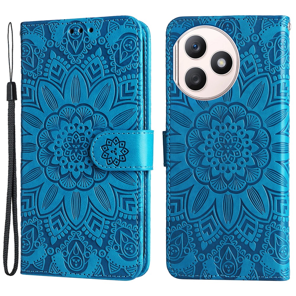 For Honor X50i+ 5G Case Imprinted Sunflower Wallet PU Leather Shell Phone Cover