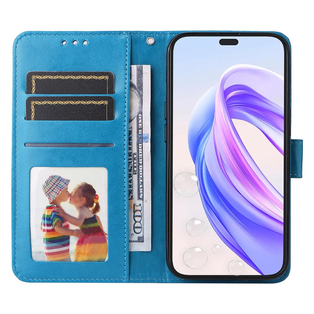 For Honor X50i+ 5G Case Imprinted Sunflower Wallet PU Leather Shell Phone Cover