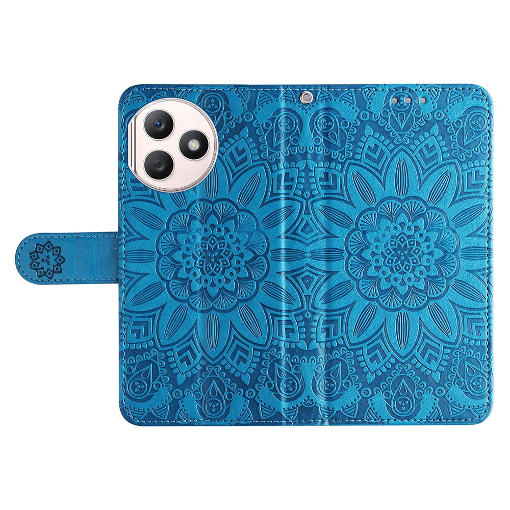For Honor X50i+ 5G Case Imprinted Sunflower Wallet PU Leather Shell Phone Cover