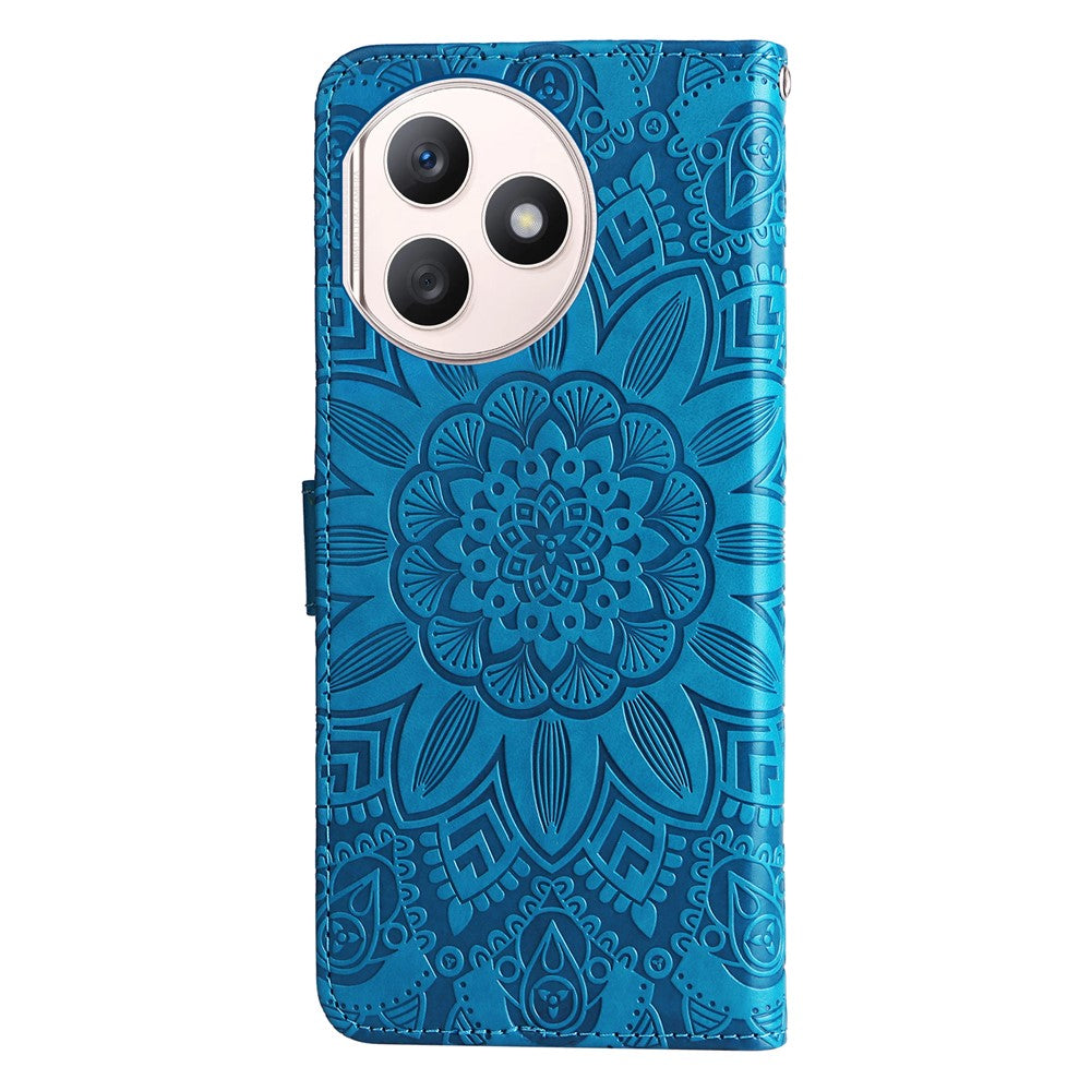 For Honor X50i+ 5G Case Imprinted Sunflower Wallet PU Leather Shell Phone Cover