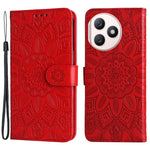 For Honor X50i+ 5G Case Imprinted Sunflower Wallet PU Leather Shell Phone Cover