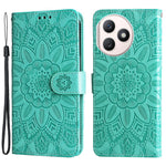 For Honor X50i+ 5G Case Imprinted Sunflower Wallet PU Leather Shell Phone Cover