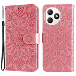For Honor X50i+ 5G Case Imprinted Sunflower Wallet PU Leather Shell Phone Cover