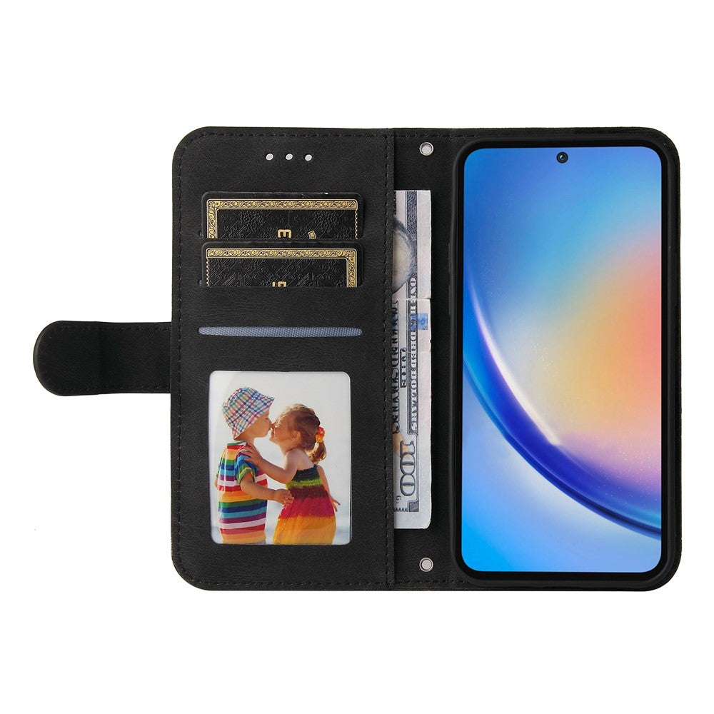 For Samsung Galaxy A35 5G Leather Wallet Cases Skin Touch Phone Cover Stand with Strap