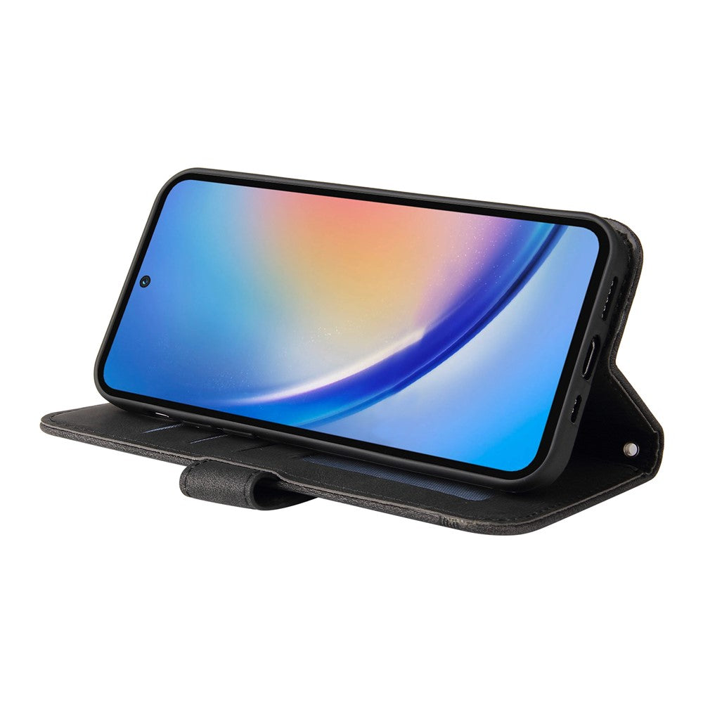 For Samsung Galaxy A35 5G Leather Wallet Cases Skin Touch Phone Cover Stand with Strap