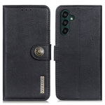 KHAZNEH Cowhide Texture Case for Samsung Galaxy A55 5G PU Leather Protective Cover Wallet