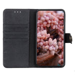 KHAZNEH Cowhide Texture Case for Samsung Galaxy A55 5G PU Leather Protective Cover Wallet