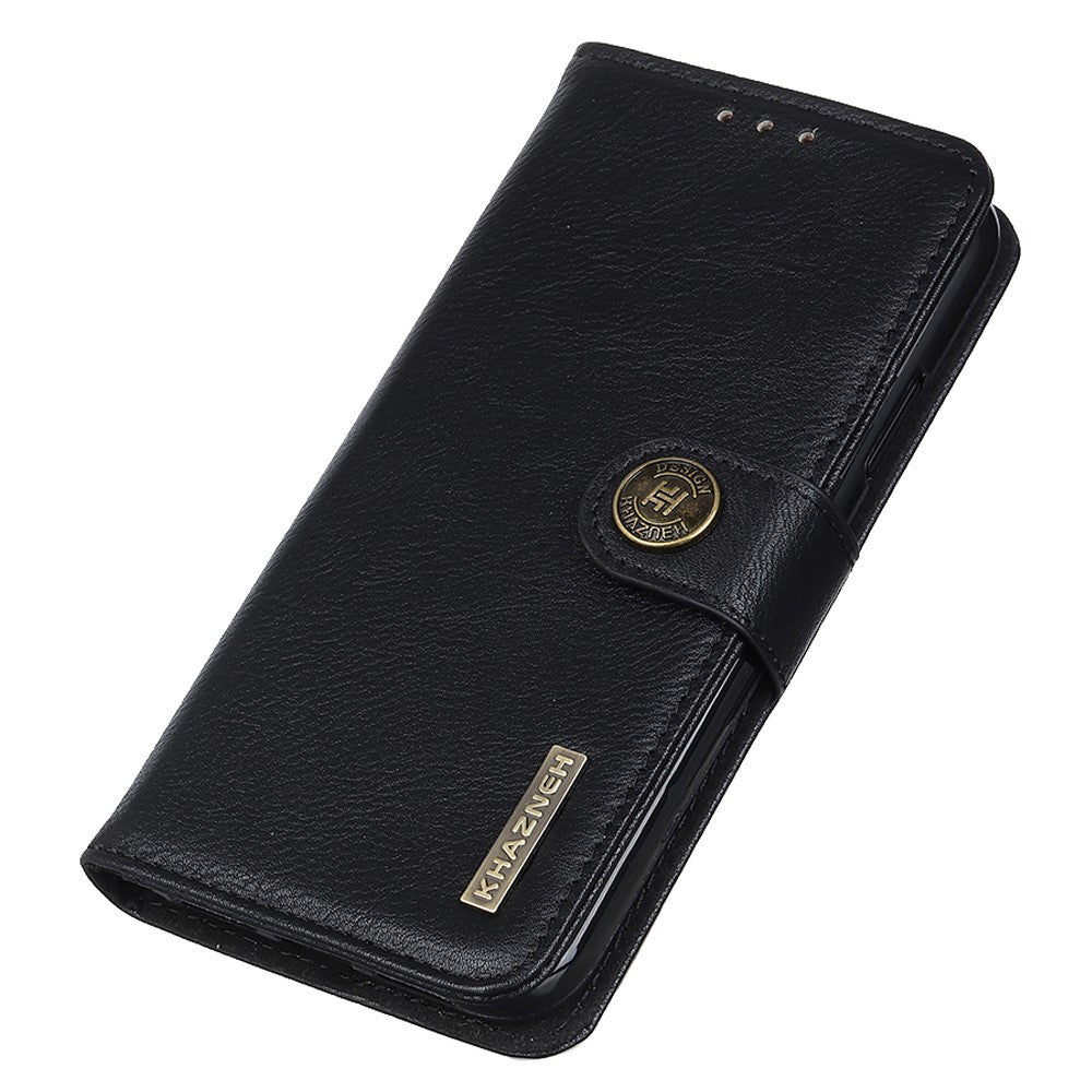 KHAZNEH Cowhide Texture Case for Samsung Galaxy A55 5G PU Leather Protective Cover Wallet