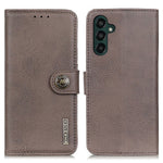 KHAZNEH Cowhide Texture Case for Samsung Galaxy A55 5G PU Leather Protective Cover Wallet