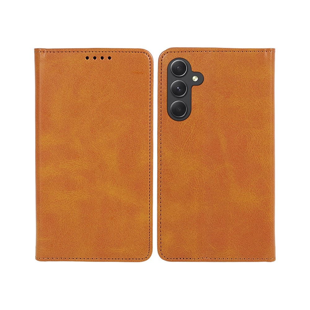 Til Samsung Galaxy A55 5G Cover Kalveskindsstruktur PU Læder Slim-Fit Mobiltelefoncover