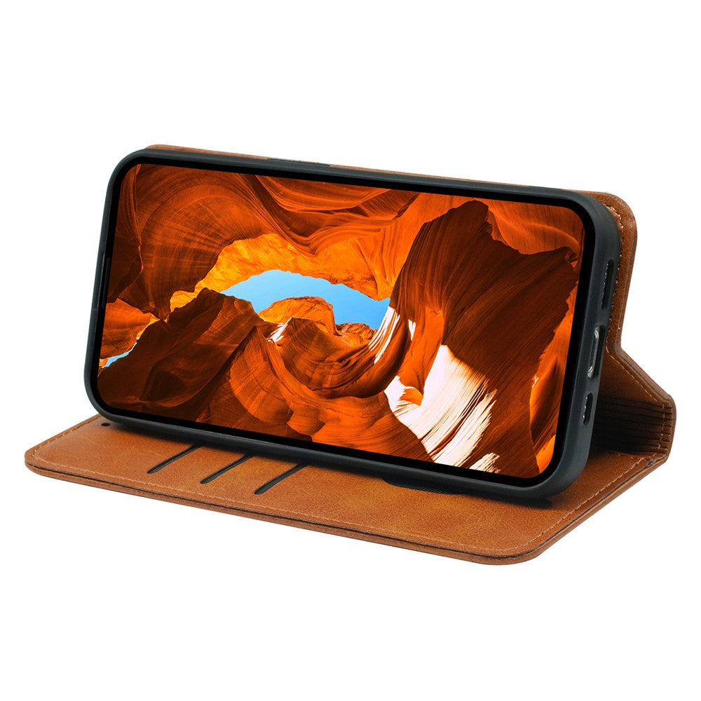 Til Samsung Galaxy A55 5G Cover Kalveskindsstruktur PU Læder Slim-Fit Mobiltelefoncover