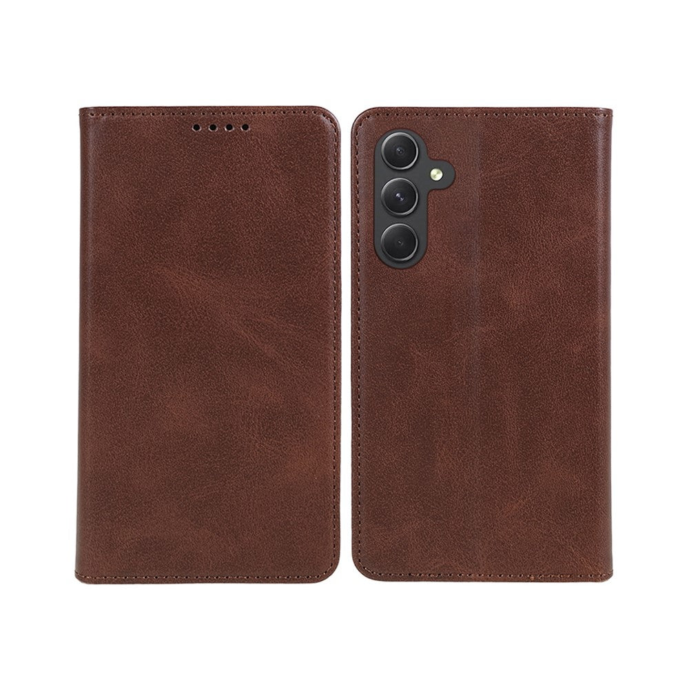 Til Samsung Galaxy A55 5G Cover Kalveskindsstruktur PU Læder Slim-Fit Mobiltelefoncover