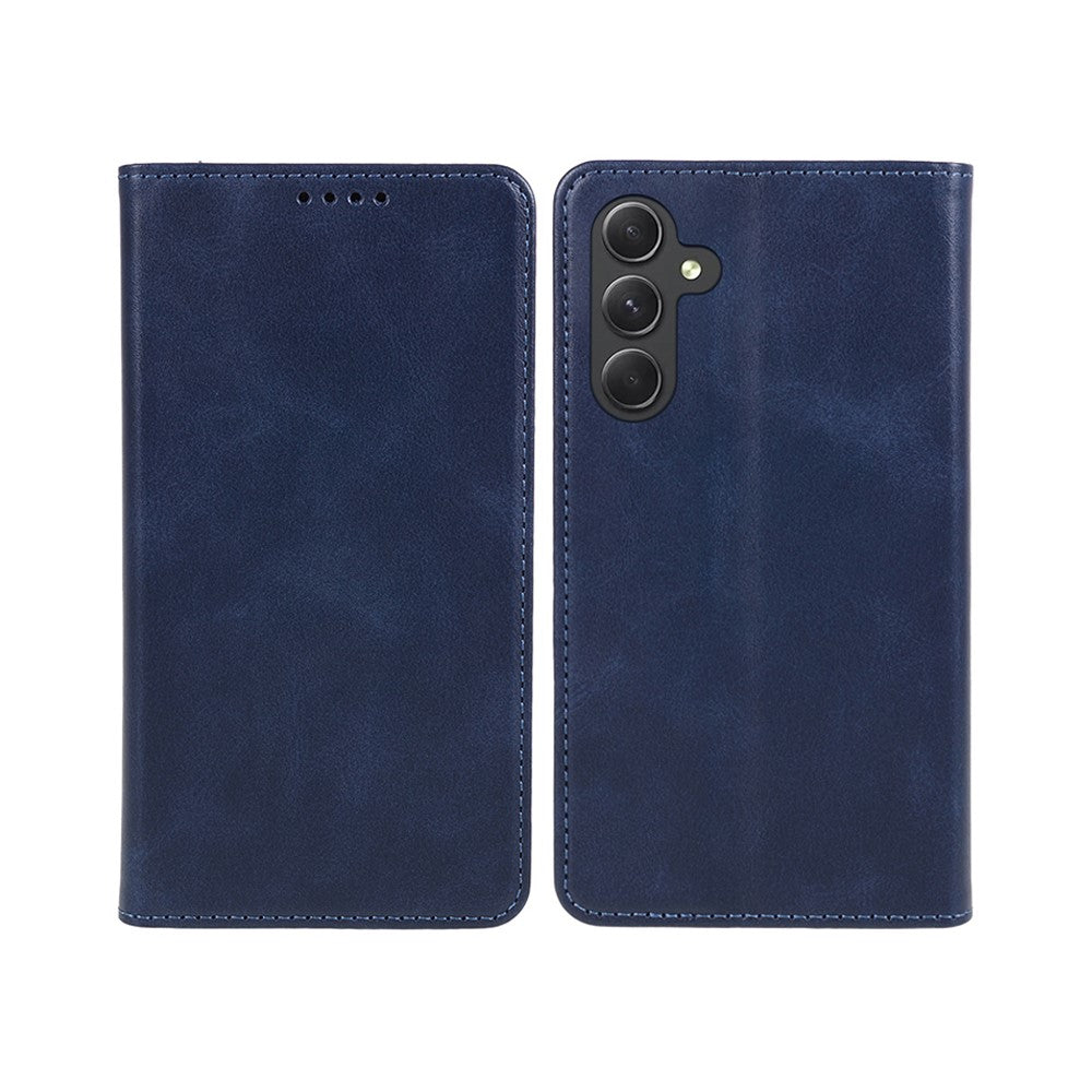 Til Samsung Galaxy A55 5G Cover Kalveskindsstruktur PU Læder Slim-Fit Mobiltelefoncover