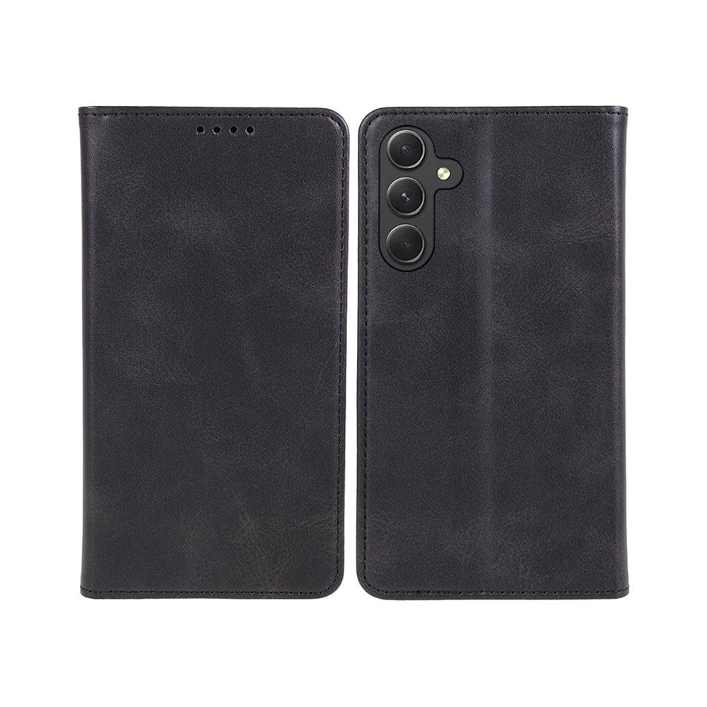 Til Samsung Galaxy A55 5G Cover Kalveskindsstruktur PU Læder Slim-Fit Mobiltelefoncover
