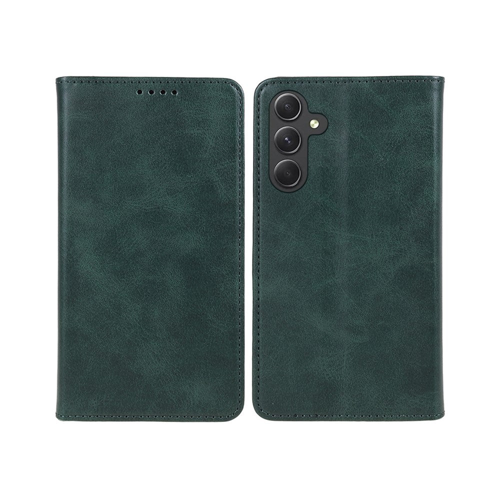 Til Samsung Galaxy A55 5G Cover Kalveskindsstruktur PU Læder Slim-Fit Mobiltelefoncover