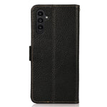 KHAZNEH For Samsung Galaxy A55 5G Case Wallet with RFID Blocking Genuine Cow Leather Cover