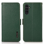 KHAZNEH For Samsung Galaxy A55 5G Case Wallet with RFID Blocking Genuine Cow Leather Cover