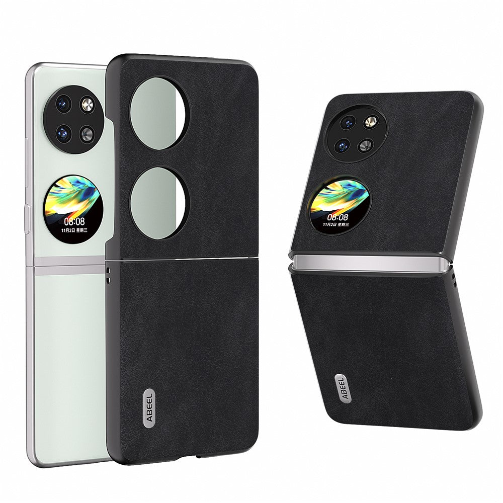 ABEEL För Huawei Pocket 2 Skyddsskal Läder Baksida