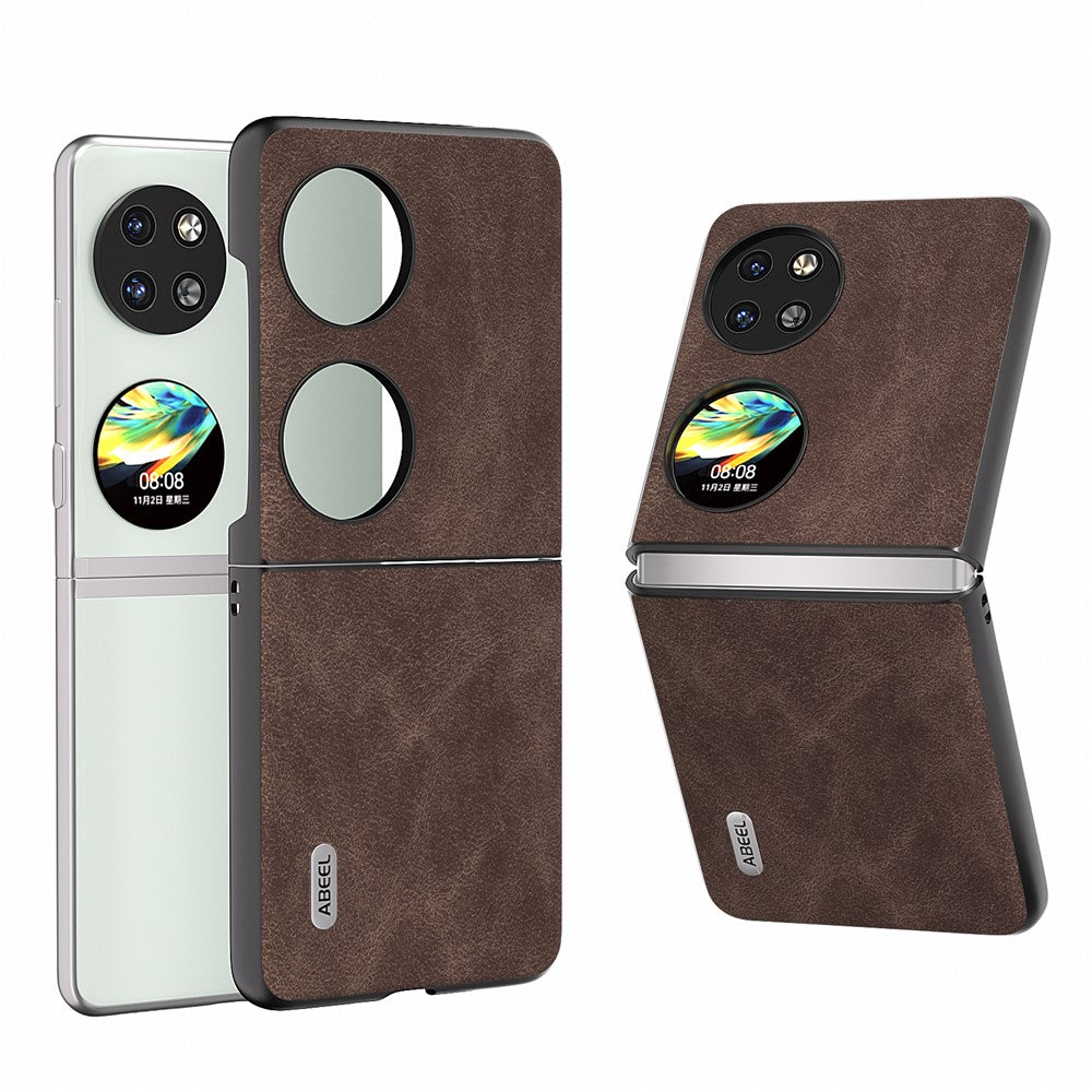ABEEL För Huawei Pocket 2 Skyddsskal Läder Baksida