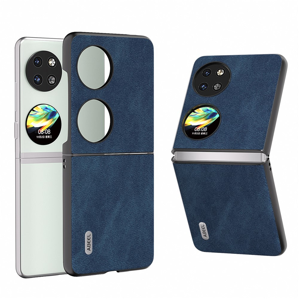 ABEEL För Huawei Pocket 2 Skyddsskal Läder Baksida