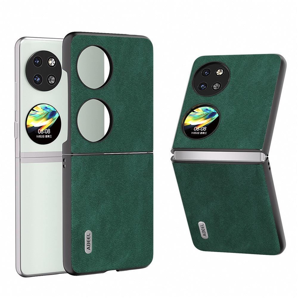 ABEEL För Huawei Pocket 2 Skyddsskal Läder Baksida