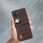 ABEEL För Huawei Pocket 2 Elegant Skyddsfodral i Äkta Koläder