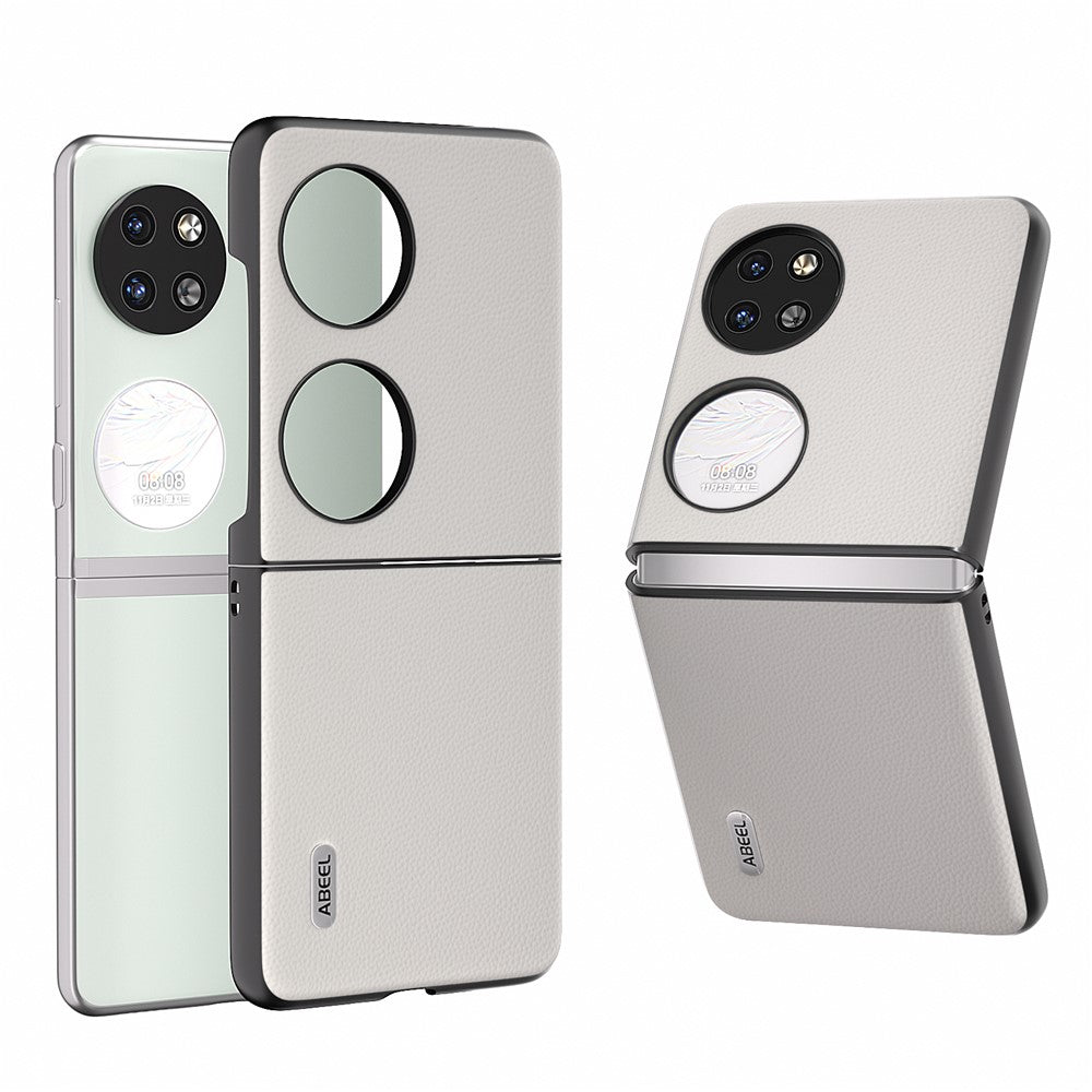 ABEEL För Huawei Pocket 2 Elegant Skyddsfodral i Äkta Koläder
