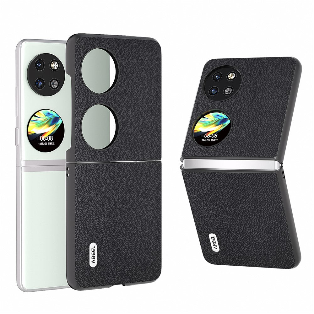 ABEEL För Huawei Pocket 2 Elegant Skyddsfodral i Äkta Koläder
