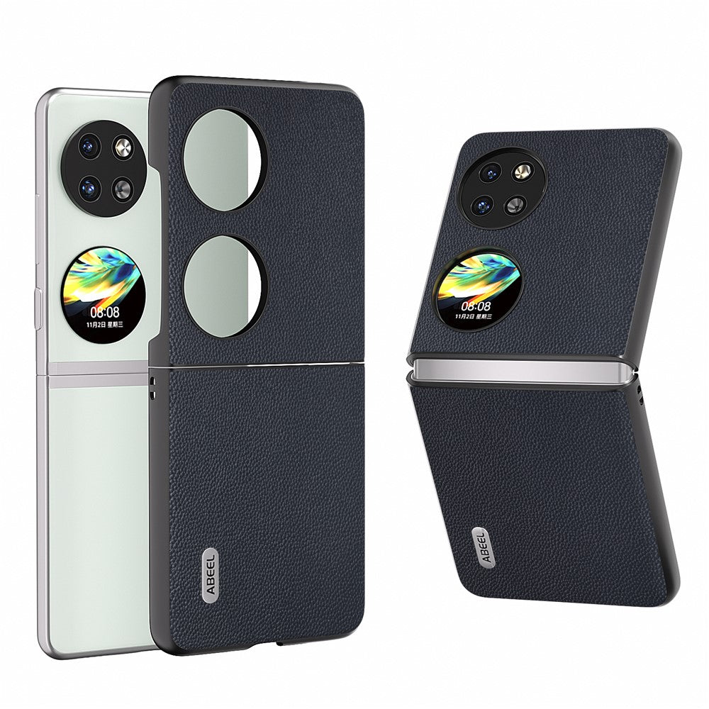 ABEEL För Huawei Pocket 2 Elegant Skyddsfodral i Äkta Koläder