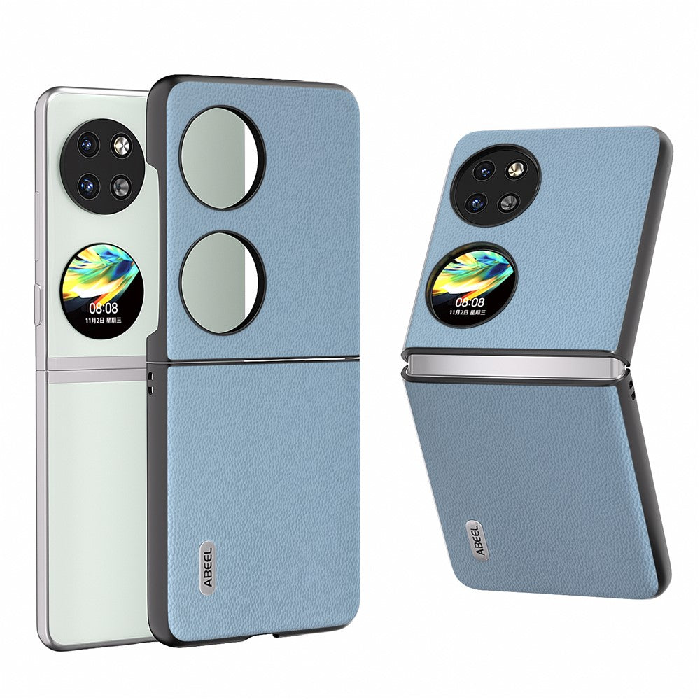 ABEEL För Huawei Pocket 2 Elegant Skyddsfodral i Äkta Koläder