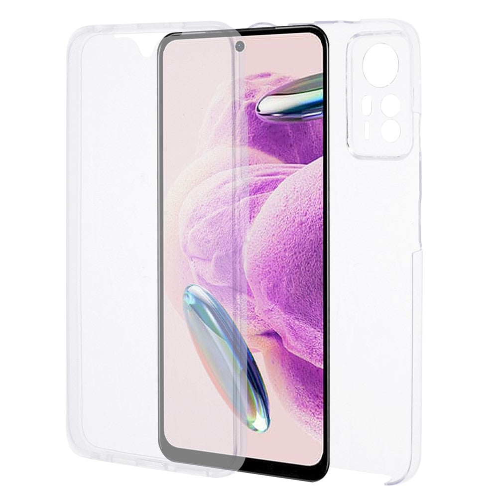 For Xiaomi Redmi Note 12S 4G Clear Case Acrylic Back + PET Front Cover with TPU Frame